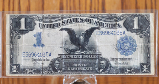 1899 1 Dollar Silver Cert. Black Eagle Fr#235 - VF (Very Fine) Grade - Rare Note 1899 Large Note 1 Dollar Bill 1899 Silver Cert Fr235
