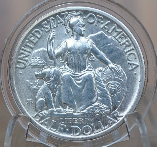 Authentic 1935-S San Diego Silver Commemorative Half Dollar - AU (About Uncirculated) California Pacific International Exposition 1935S Half