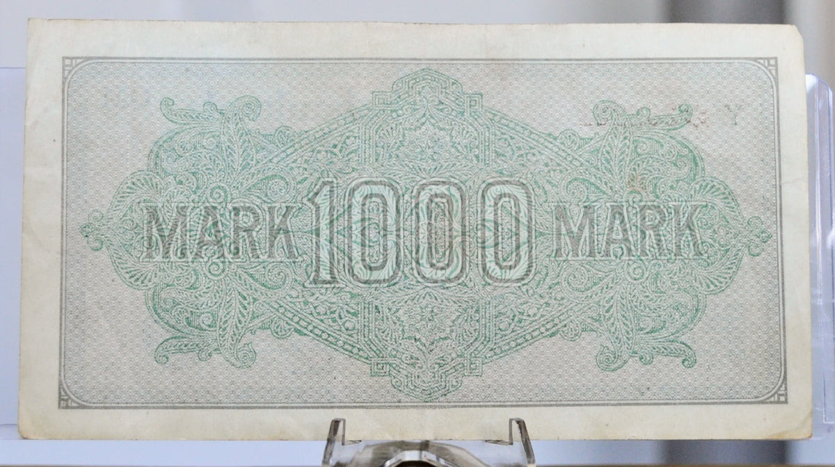 1922 Germany 1000 Mark Star Banknote - Reichsbanknote - Rarer Star Not ...