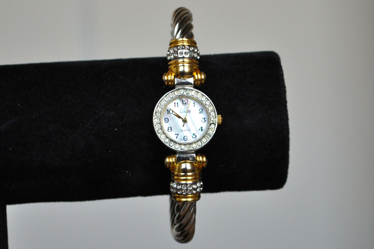 Reloj Collezio Sparkling Collezio Gold & Silver Tone Coiled Cuff Watch - Twisted Cuff ...