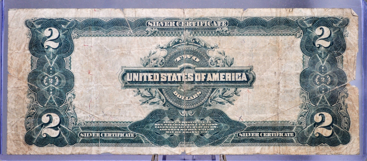 1899 Silver Certificate 2 Dollar Large Note - Very Good (VG) - Rare Mi ...