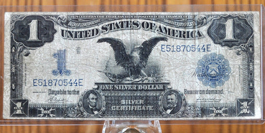 1899 1 Dollar Silver Cert. Black Eagle Fr#230 - VG++ (Very Good) Grade, No Issues - 1899 Large Note 1 Dollar Black Eagle Silver Cert Fr230