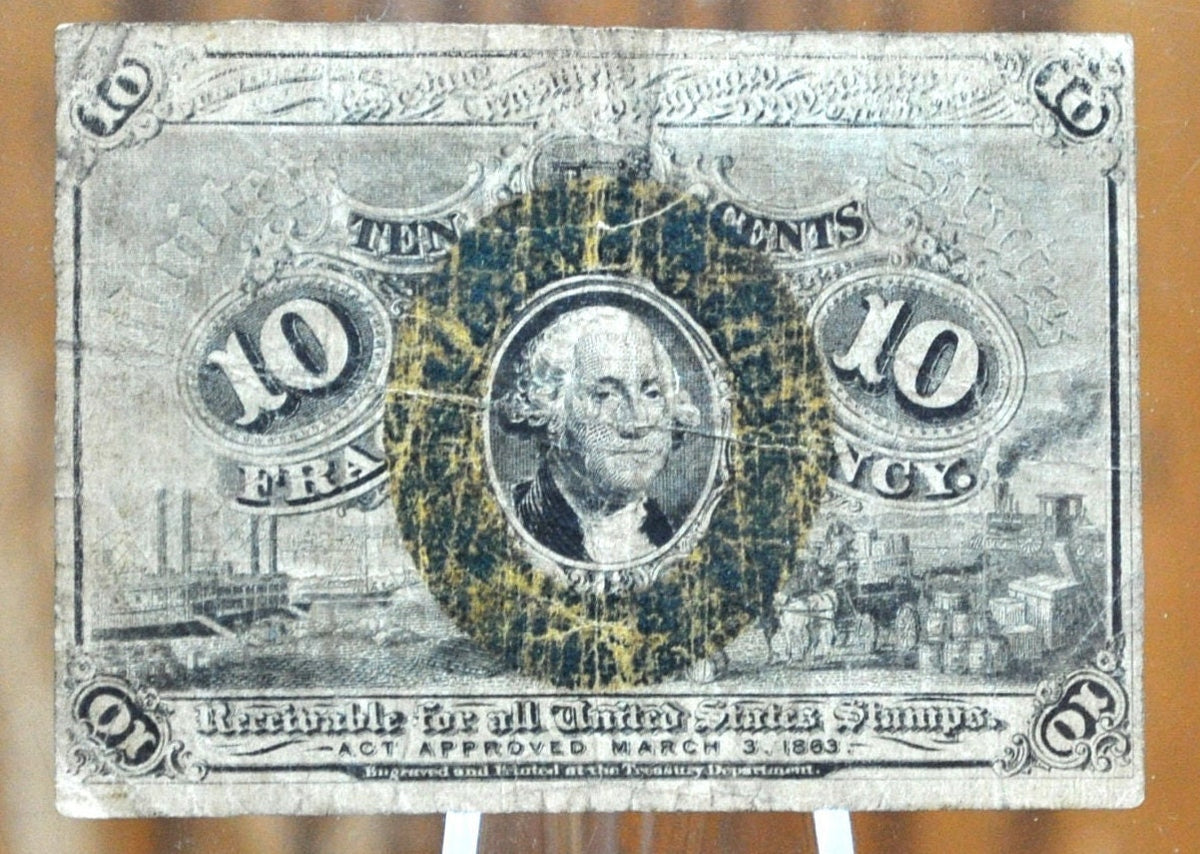 2nd Issue 10 Cent Fractional Note Fr#1247 - Fine+ - 