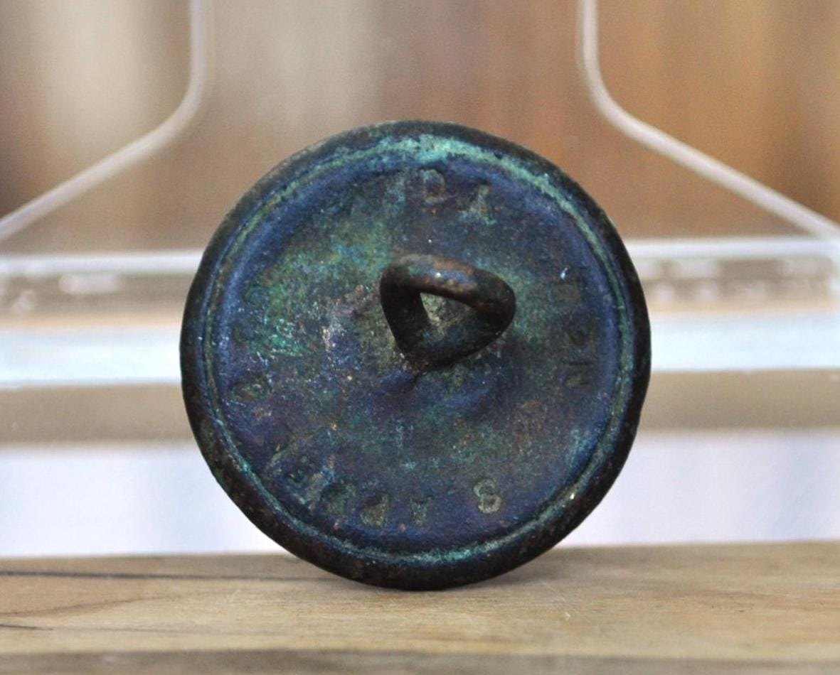 Antique Post-Civil War US Navy Uniform Button - 1864-1941 - Horizontal ...