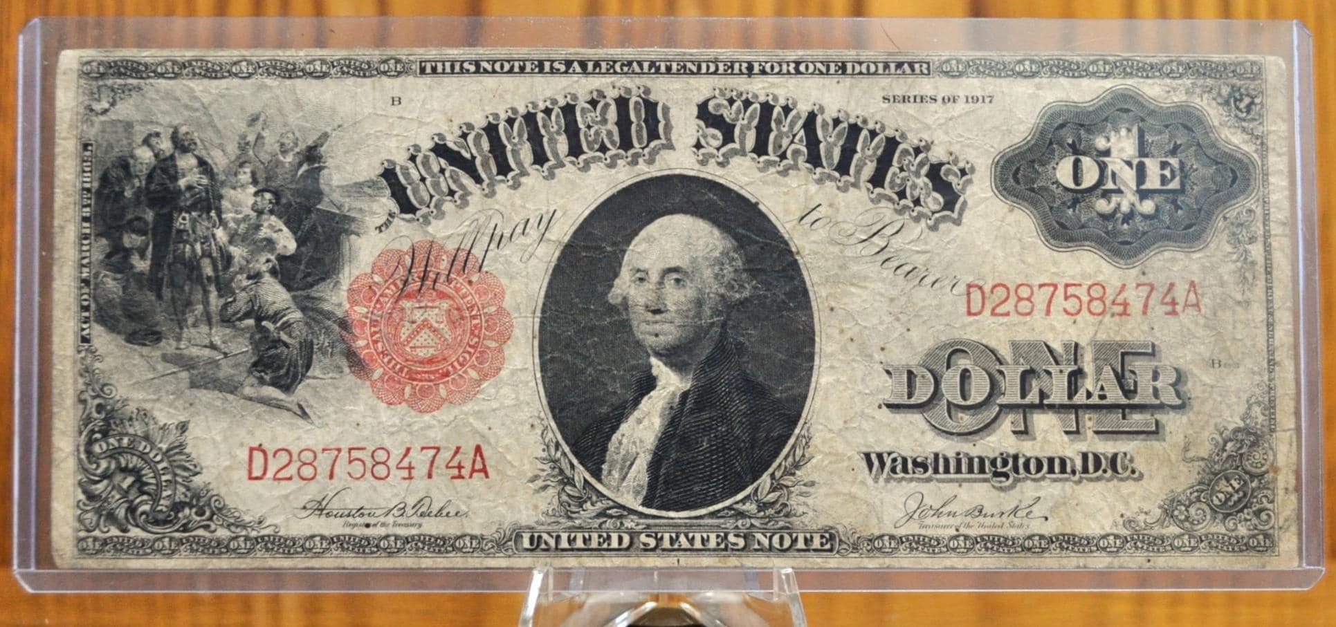 1917 1 Dollar Bill Legal Tender Mule Note - VF (Very Fine) Grade - 191 ...