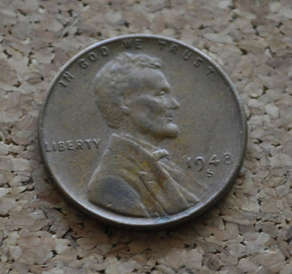 1948 S Wheat Penny - WWII Era Cent - 73rd Anniversary - Collectible Co ...
