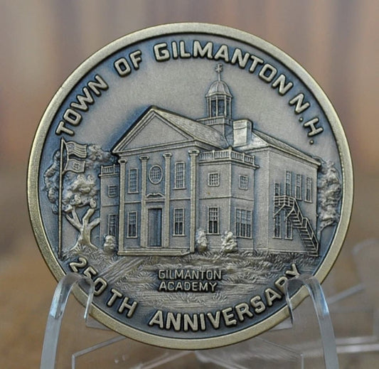 Gilmanton NH Town Medals - 250th Anniversary 1727-1977 / Gilmanton Academy - Gilmanton New Hampshire Town Collectible Coin, No. 33