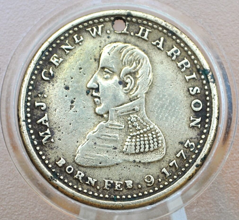 Very Rare 1840 William Henry Harrison Campaign Medal, Rare Type - Unci ...